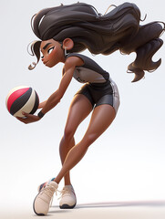 black girl with soccer