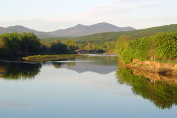 Jay Peak and Missiquoi River in May