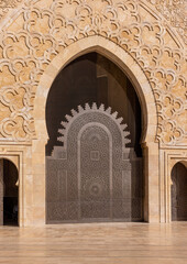 Fototapeta na wymiar Hassan 2 Mosque in Casablanca on the west coast of Morocco