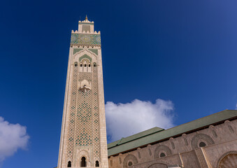 Hassan 2 Mosque in Casablanca on the west coast of Morocco