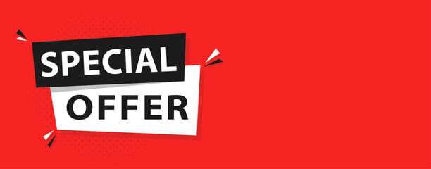 Special Offer sale banner. Vector illustration	