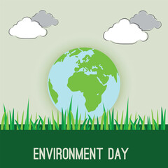 Naklejka premium Vector illustration of a Background for World Environment Day.