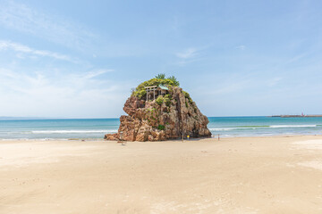 Naklejka premium Inasa-hama Shimane-ken Izumo city 稲佐の浜（弁天島）