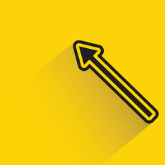 up way arrow symbol on yellow background