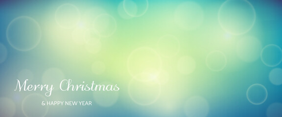 Bokeh background with New Year inscription