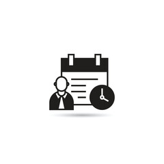 time and schedule management icon on white background