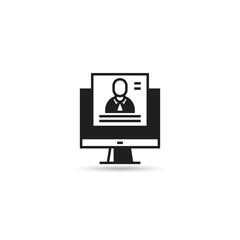 Obraz premium online job application icon on white background