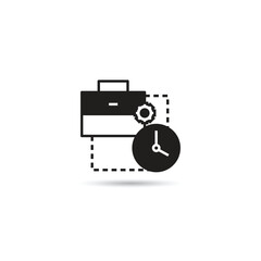 time management icon on white background