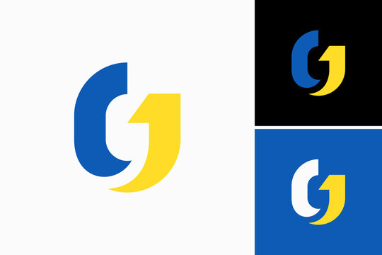 letter gj logo vector premium template