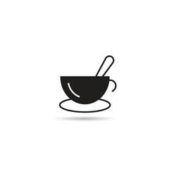 coffee mug icon on white background