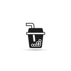 boba tea icon on white background