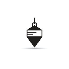 plumb bob level icon on white background
