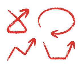red grunge arrows symbol illustration