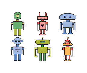 smart robot avatar vector illustration