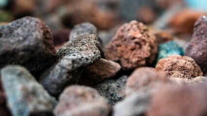 Closeup of lava rocks