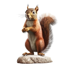 Obraz premium squirrel on a transparant background, PNG, Generative Ai