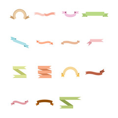 ribbon element vector design