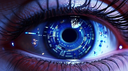 Robotic Eye. AI Generated