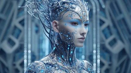 Cybernetic Advanced AI Organism. AI Generated