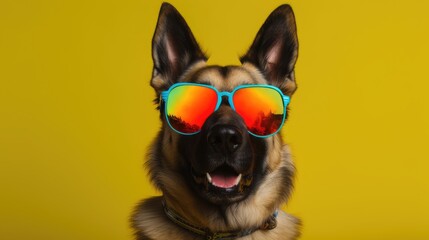 Cool dog with sunglasses