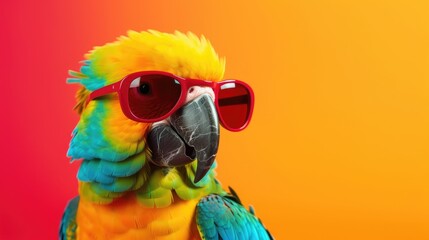 Cool Parrot with sunglasses
