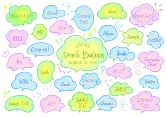 手書きの吹き出し素材セット