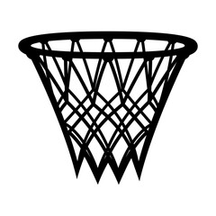 Basketball hoop illustration. Sport club item or symbol.