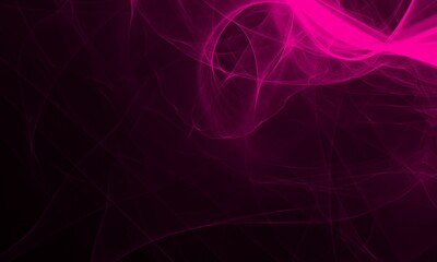 Abstract shaped silky pink smoke against a black background