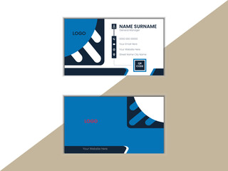 Title Double-sided creative business card template. Portrait and landscape orientation. Horizontal and vertical layout. Vector illustration