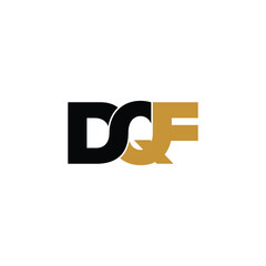 DQF letter monogram logo design vector