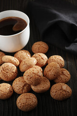 Apricot cookies and coffee