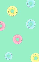 Naklejka na ściany i meble seamless pattern with donuts