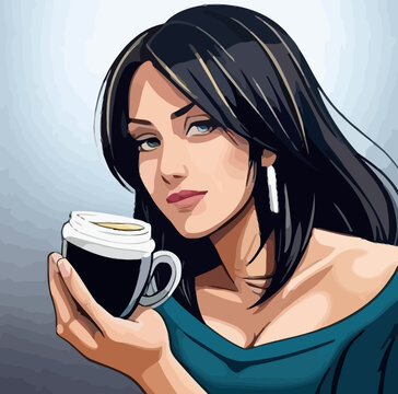 Coffe Cartoon Background Design Very Cool