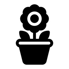 plant glyph icon