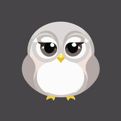 Cute vector owl illustration or icon