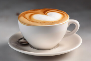 Heartfelt Creamy Coffee Magic. Generative AI