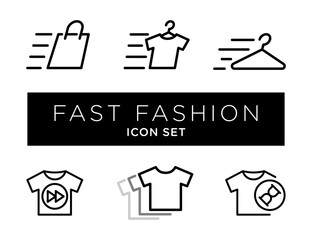 Fast fashion vector sign illustration concept