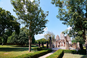 Fototapeta na wymiar Buddhist Temple in Sukhothai historical park, Thailand.