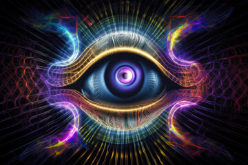 Pineal gland activation energy vibration. Generative AI