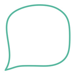 Hand Drawn green speech bubbles 