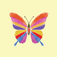 Obraz na płótnie Canvas butterfly on white background. vector illustration.