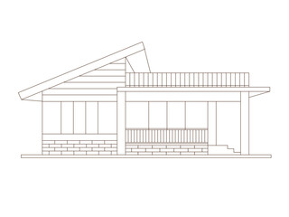 house on white background. vector illustration.