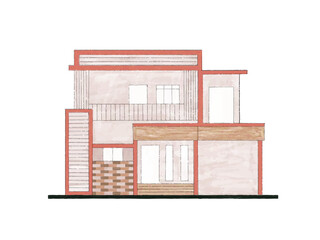 house on white background. vector illustration.