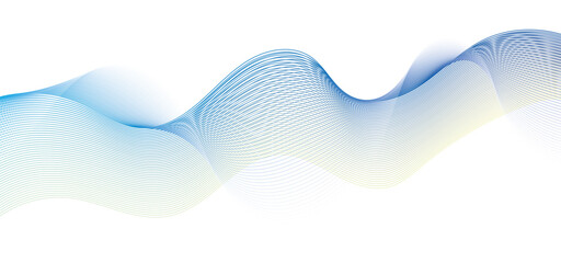 Dynamic flowing wave lines design element. Abstract wavy lines gradient vector illustration. Abstract colorful gradient blend wave lines and technology background. 