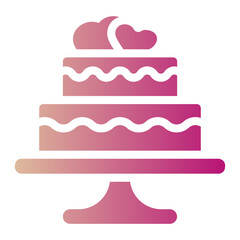 wedding cake gradient icon