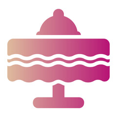 wedding dinner gradient icon