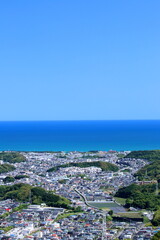 鷲尾山　山頂から土佐湾を眺める　初夏　（高知県　高知市）