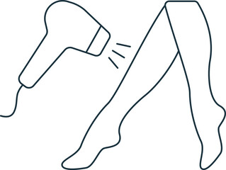 Laser cosmetology icon. Monochrome simple sign from cosmetology collection. Laser cosmetology icon for logo, templates, web design and infographics.