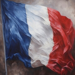 Blue, white, Red. The French flag. Generative AI