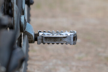 Bicycle pedal.A broken bicycle pedal without a reflector.